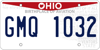 OH license plate GMQ1032