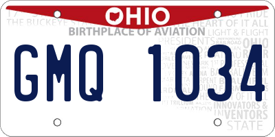 OH license plate GMQ1034