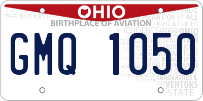 OH license plate GMQ1050