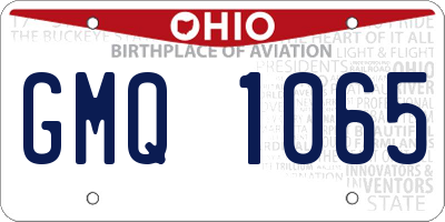 OH license plate GMQ1065