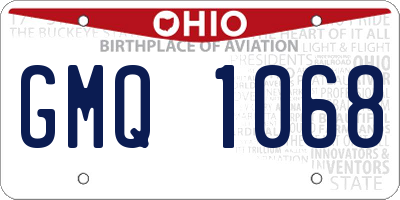 OH license plate GMQ1068