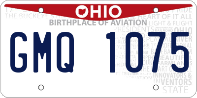 OH license plate GMQ1075