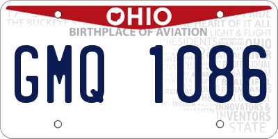 OH license plate GMQ1086