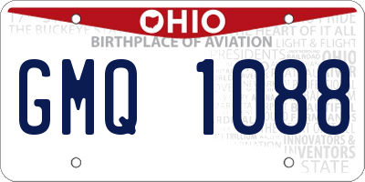 OH license plate GMQ1088