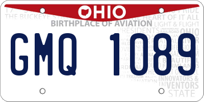 OH license plate GMQ1089