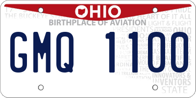 OH license plate GMQ1100