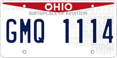 OH license plate GMQ1114