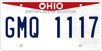 OH license plate GMQ1117