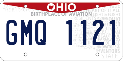 OH license plate GMQ1121