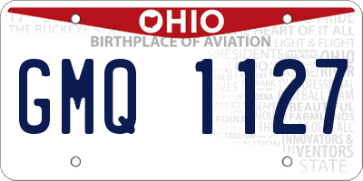 OH license plate GMQ1127