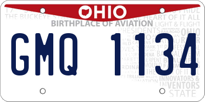 OH license plate GMQ1134