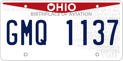 OH license plate GMQ1137