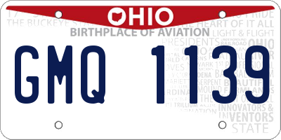 OH license plate GMQ1139