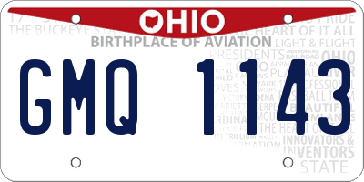 OH license plate GMQ1143