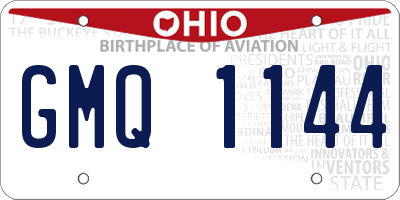 OH license plate GMQ1144