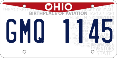 OH license plate GMQ1145
