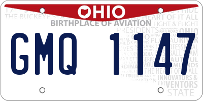 OH license plate GMQ1147