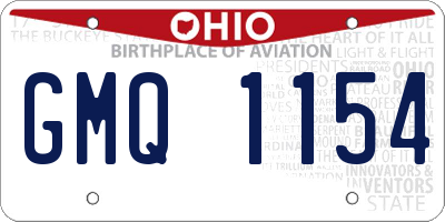 OH license plate GMQ1154