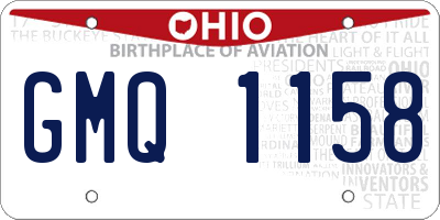 OH license plate GMQ1158