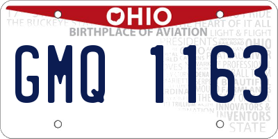 OH license plate GMQ1163
