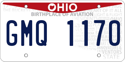 OH license plate GMQ1170