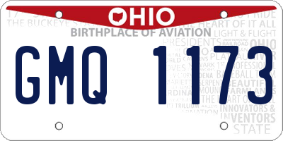 OH license plate GMQ1173