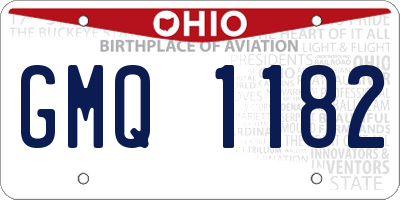 OH license plate GMQ1182