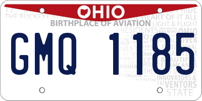 OH license plate GMQ1185