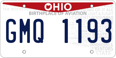 OH license plate GMQ1193