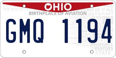 OH license plate GMQ1194
