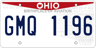 OH license plate GMQ1196
