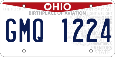 OH license plate GMQ1224