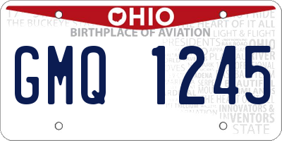 OH license plate GMQ1245
