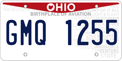 OH license plate GMQ1255