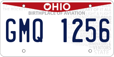OH license plate GMQ1256