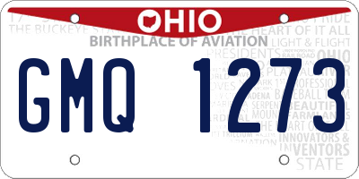 OH license plate GMQ1273