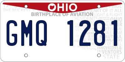 OH license plate GMQ1281