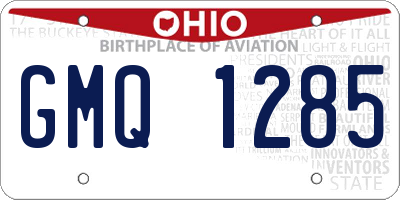 OH license plate GMQ1285