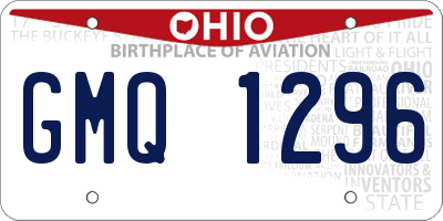 OH license plate GMQ1296