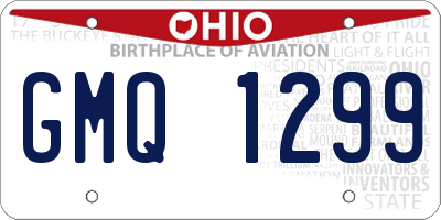 OH license plate GMQ1299