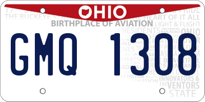 OH license plate GMQ1308