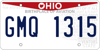 OH license plate GMQ1315