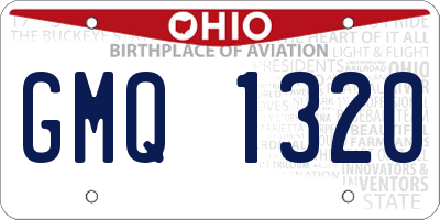 OH license plate GMQ1320