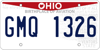 OH license plate GMQ1326