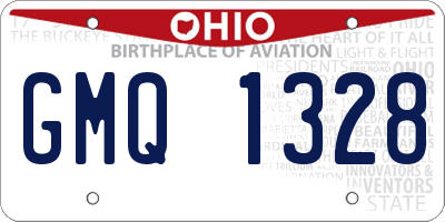 OH license plate GMQ1328