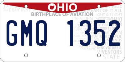 OH license plate GMQ1352