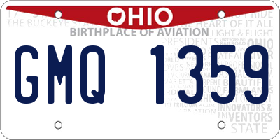 OH license plate GMQ1359