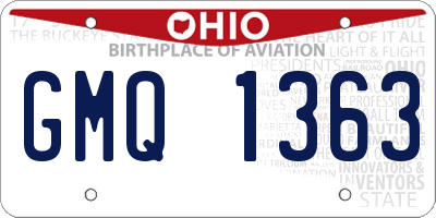 OH license plate GMQ1363