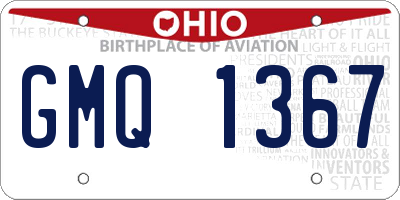 OH license plate GMQ1367