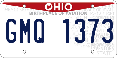 OH license plate GMQ1373